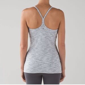 Lululemon heathered grey Power Y Tank